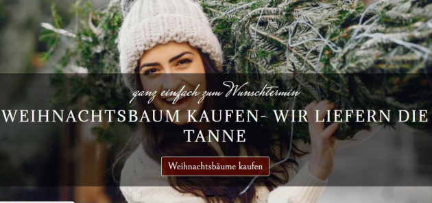 Weihnachtsbaum zum Wunschtermin bequem bis vor die Haustür